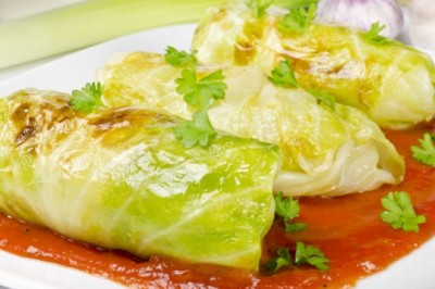 กะหล่ำปลีพันเต้าหู้เจ อาหารเจ