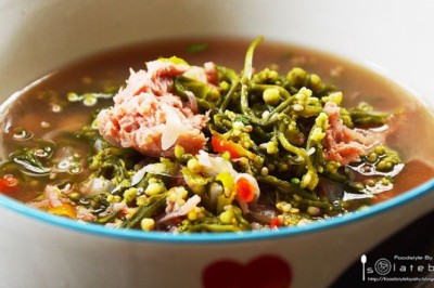 แกงดอกผักปรัง (ดั้งเดิม) อาหารภาคเหนือ