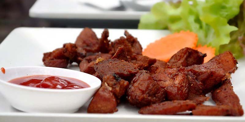 หมูแดดเดียว อาหารภาคอีสาน