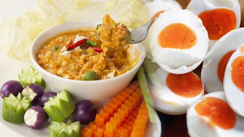 น้ำพริกไข่เค็ม อาหารภาคกลาง