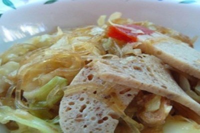 เต้าหู้หวานผัดวุ้นเส้นเจ อาหารเจ