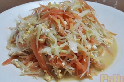 มะละกอผัดไข่ อาหารภาคใต้