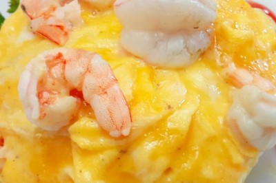 ข้าวไข่ข้นกุ้ง อาหารจานเดียว