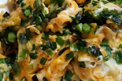 ไข่เจียวกุยช่าย อาหารจานเดียว